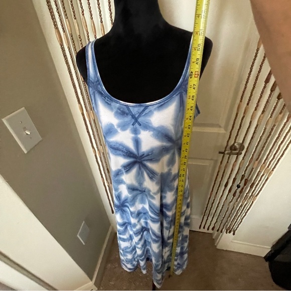 Chaps Maxi Dress Womens Blue & White Sleeveless Size Large - Picture 4 of 11